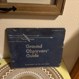 VTG 1950’s Ground Observers' Guide Book 8.5”x11”